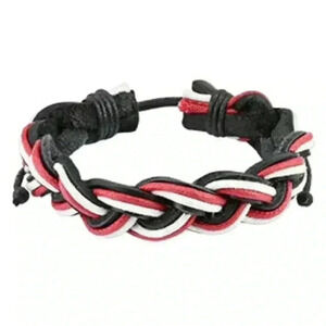 Red, White and Black Leather